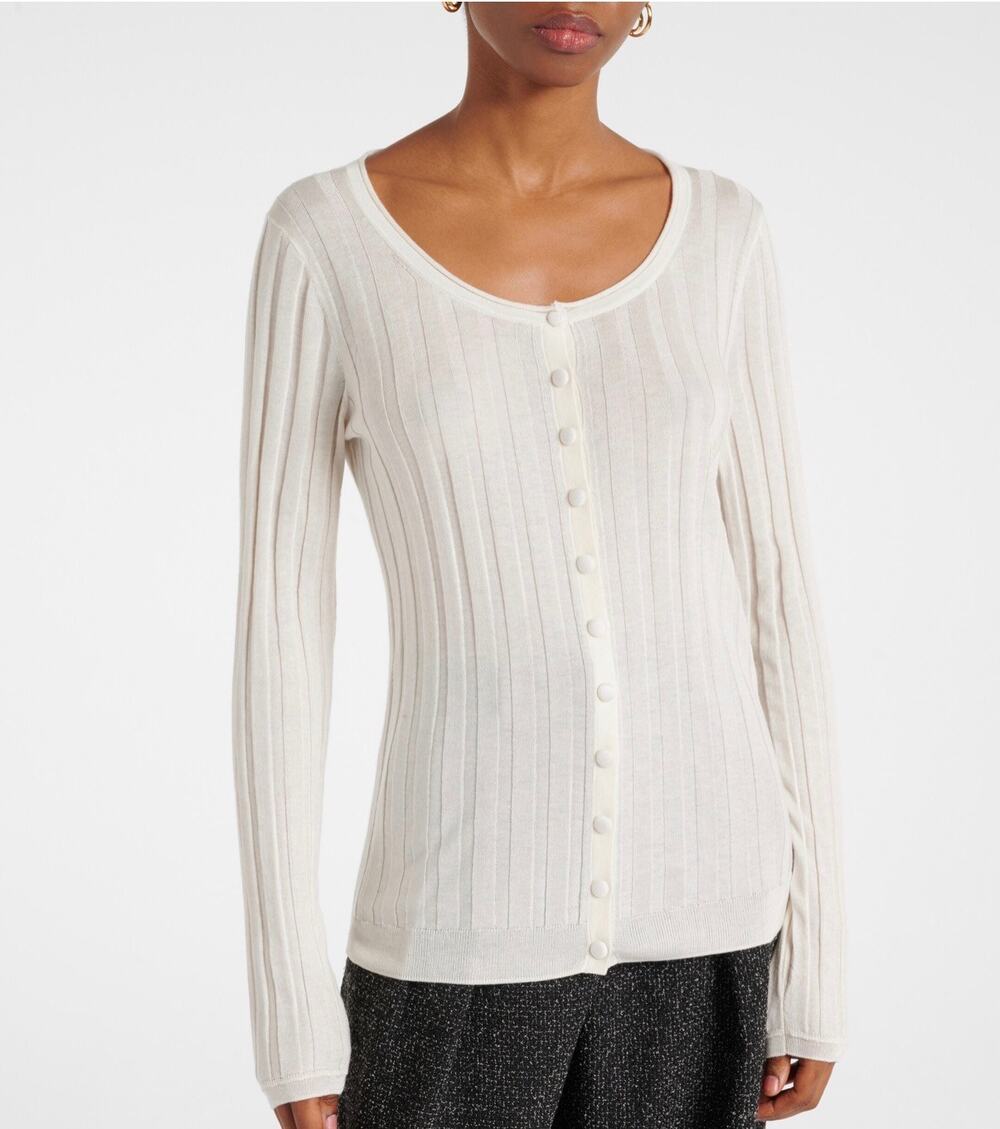 Proenza Schouler Hattie Cardigan Sweater in Ivory XS
